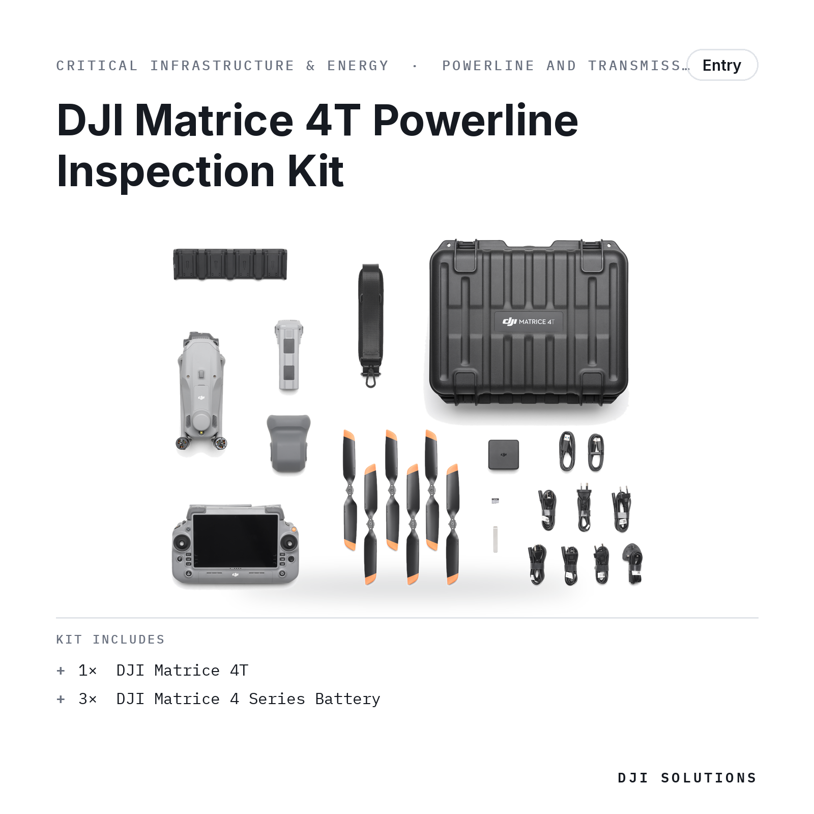 DJI Matrice 4T Powerline Inspection Kit — kit contents graphic